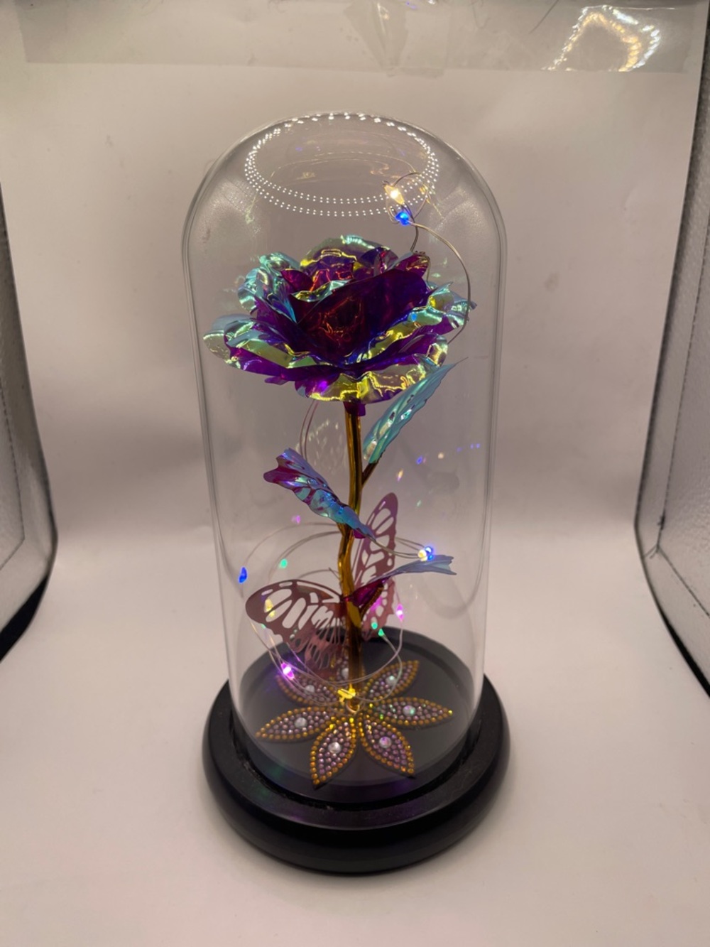 Amazon LED Iridescent Purple Blue Green Rose Dome